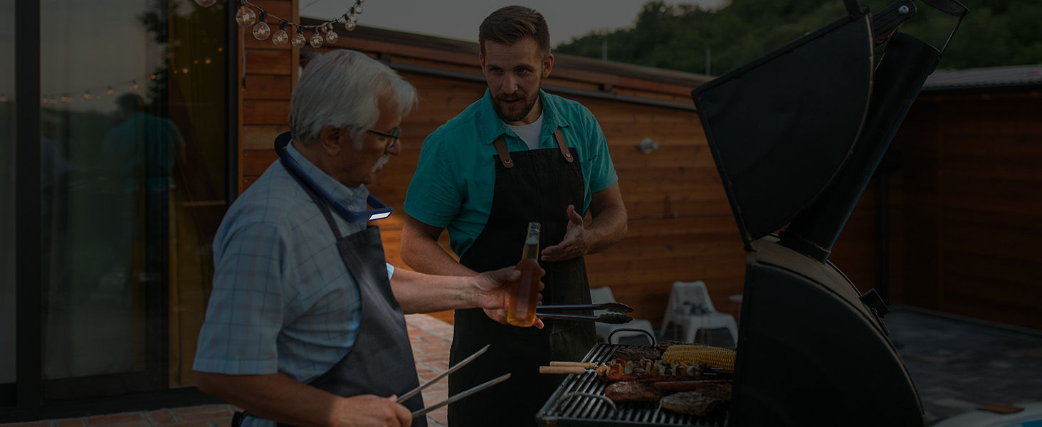 LED лампа на шию для читання Buch синя: книжкова лампа, ліхтарик для в'язання, подарунок чоловікові на Різдво