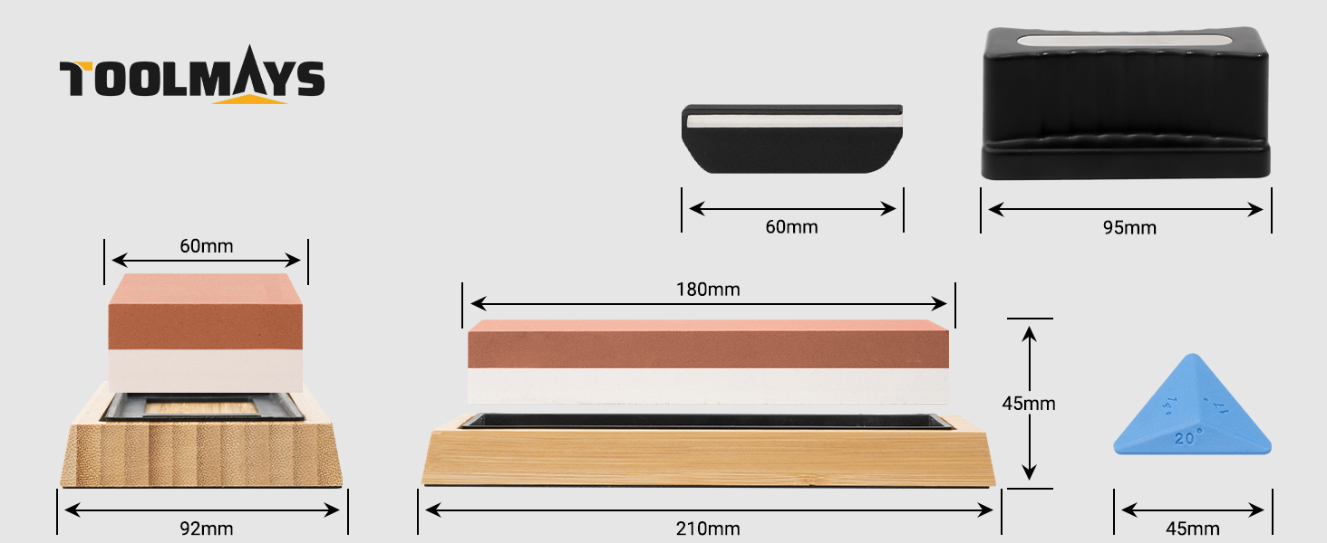 Набір точильного каменю Schleifstein 400/1000 та 1000/6000 з підставкою, для заточування ножів, японський точильний камінь