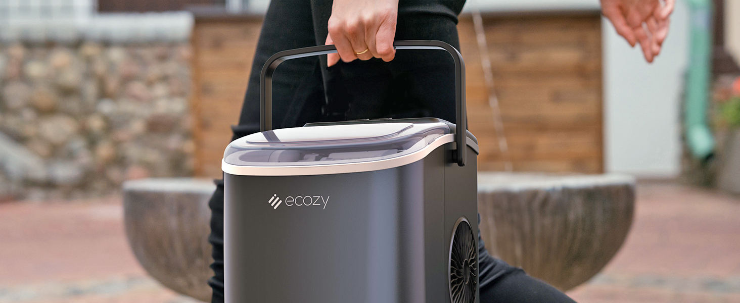 Машина для приготування льоду Ecozy: компактна, самоочисна, 9 кубиків за 6 хвилин, 12 кг/24 години, для дому та вечірок
