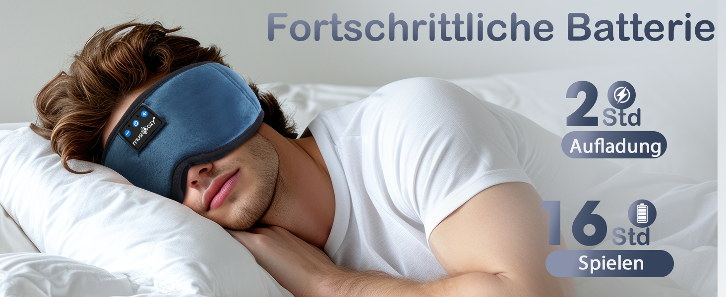 Маска для сну з навушниками Musicozy 3D Bluetooth, повна затемнення, для сну, подорожей, відпочинку, медитації (Цянова)