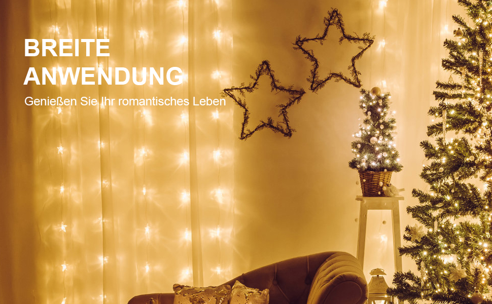 Ланцюжок прикрас Vicloon, 10м, 100 LED, з пультом та таймером, 8 режимів, IP65, теплий білий, для прикраси інтер'єру та екстер'єру, для святкування, 2 в 1 (USB & батарейка)