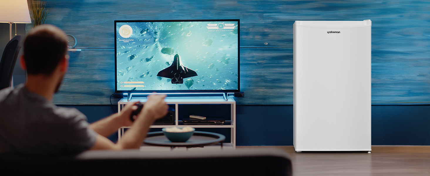Холодильник Upstreman 91L з функцією швидкого охолодження, 5 температурних режимів (1-8℃), енергоефективний, 41 дБ, компактний, для студентського гуртожитку/офісу, BR321- (білий)