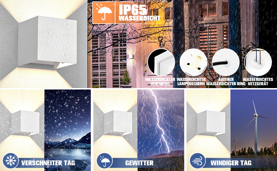 Настінний світильник YrgePowk 2 шт. з LED лампою G9, тепле світло 3000K, IP65, регульований кут освітлення, чорний