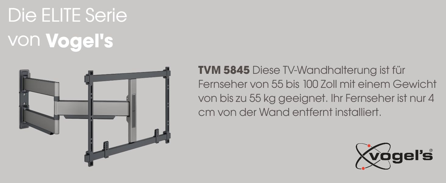 Настінне кріплення для телевізора Vogel's Elite TVM 5845 Full-Motion 55-100
