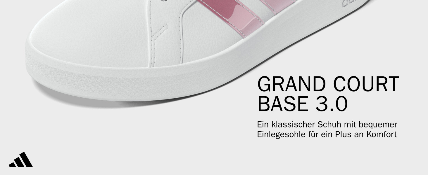 Жіночі кросівки Adidas Grand Court Base 3.0, розмір 38 EU, білий/чорний