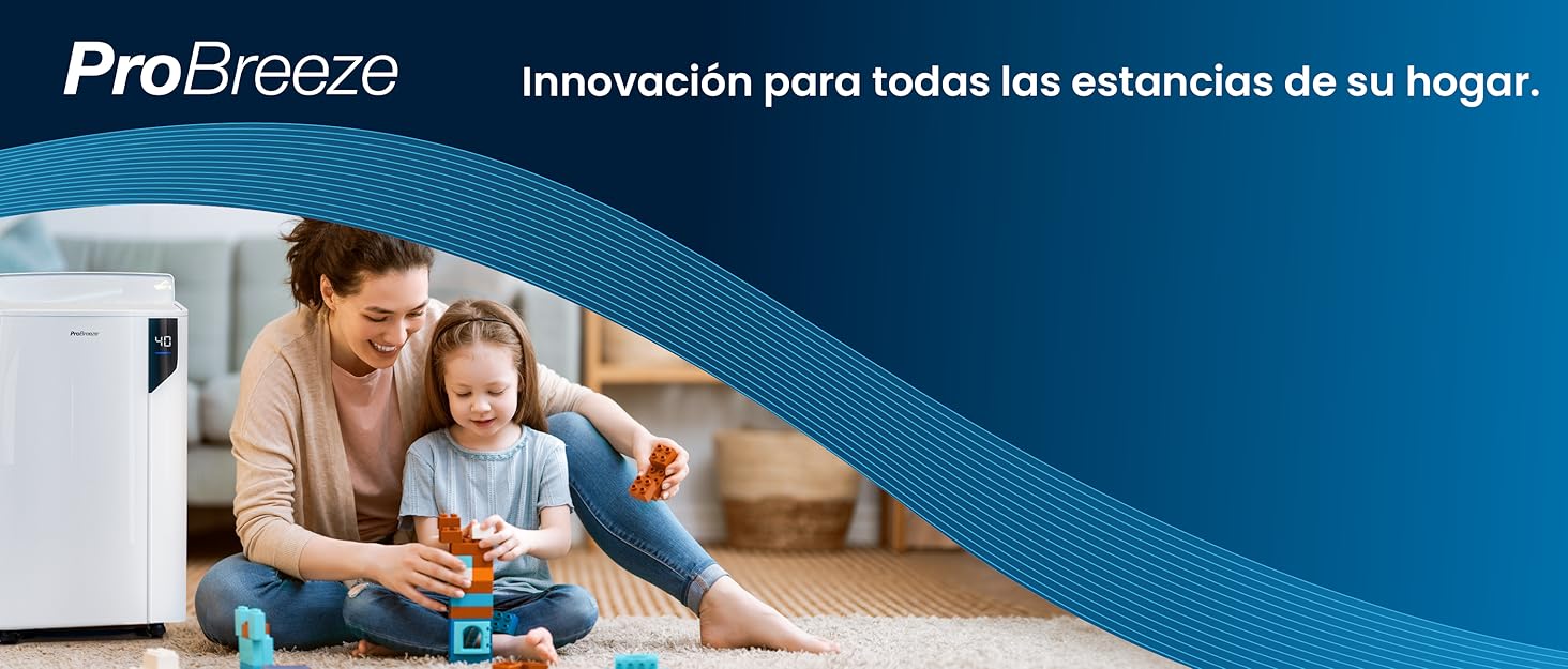 Про Breeze Зволожувач повітря 30л/24г - електричний з Wi-Fi та додатком - датчик вологості, 4л бак, таймер, шланг - від вологи та плісняви