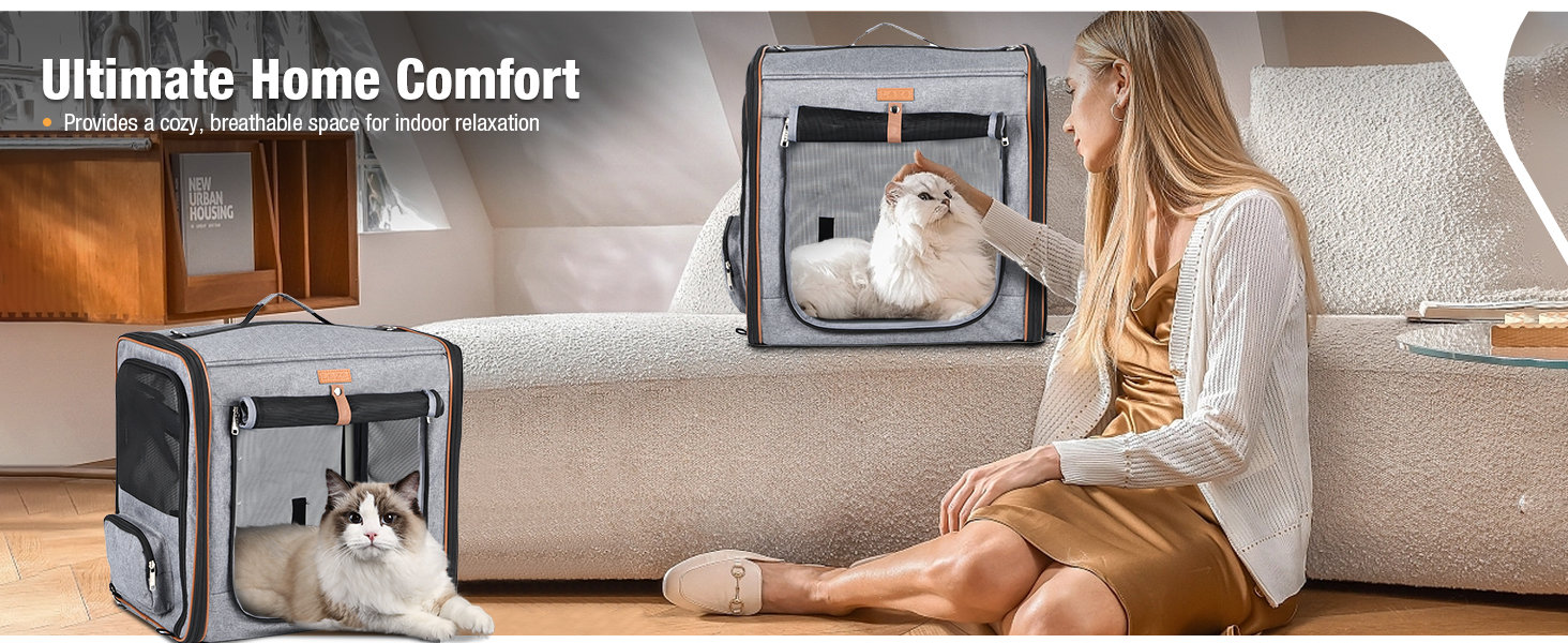 Транспортна переноска для собак та котів середнього розміру, 2-в-1, блакитна