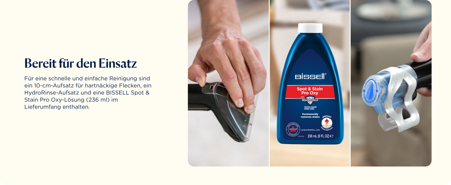 BISSELL SpotClean ProHeat Advanced: Професійний мийник килимів та м'яких меблів, 1125W, з кабелем, 3924N