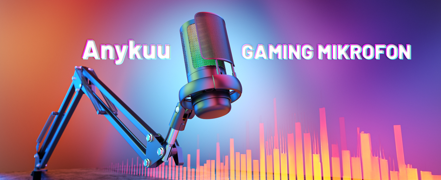 USB мікрофон для геймінгу та стримінгу: конденсаторний мікрофон з виносним кріпленням, кабель 1.5м, сумісний з PC, PS4/PS5, iOS/Windows/Android