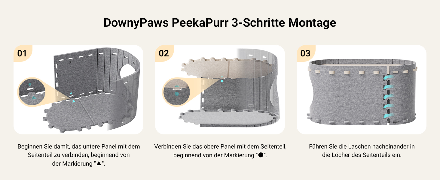 Будиночок для котів з фетру, лежанка для котів, будиночок-печеричка, 58 x 33 x 30 см, ігровий, зимовий, захист кігтів, сірий (один)