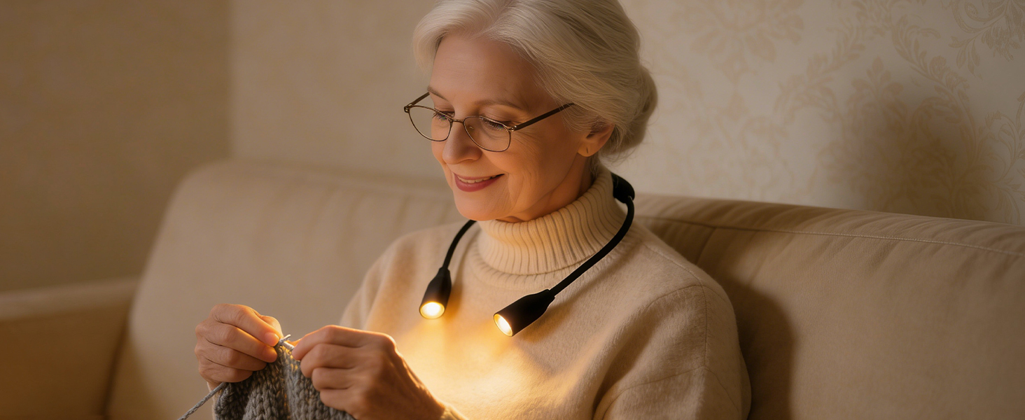 Світлодіодна лампа для читання з кліпсою 670 нм, з функцією пам'яті, димуванням та USB-зарядкою. Безсиній, портативний світильник для читання в ліжку, нашийний ліхтар