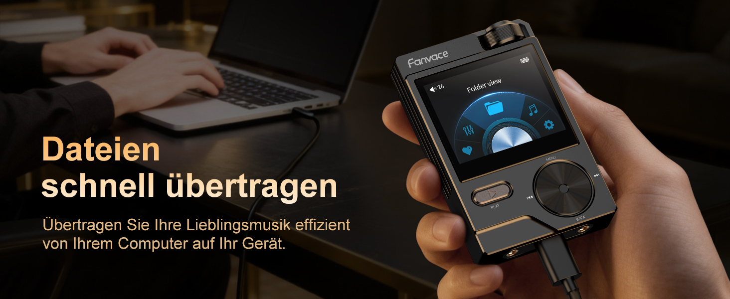 HiFi MP3 плеєр з підтримкою DSD, FLAC, 192kHz/24bit, 64GB + microSD до 256GB, чорний