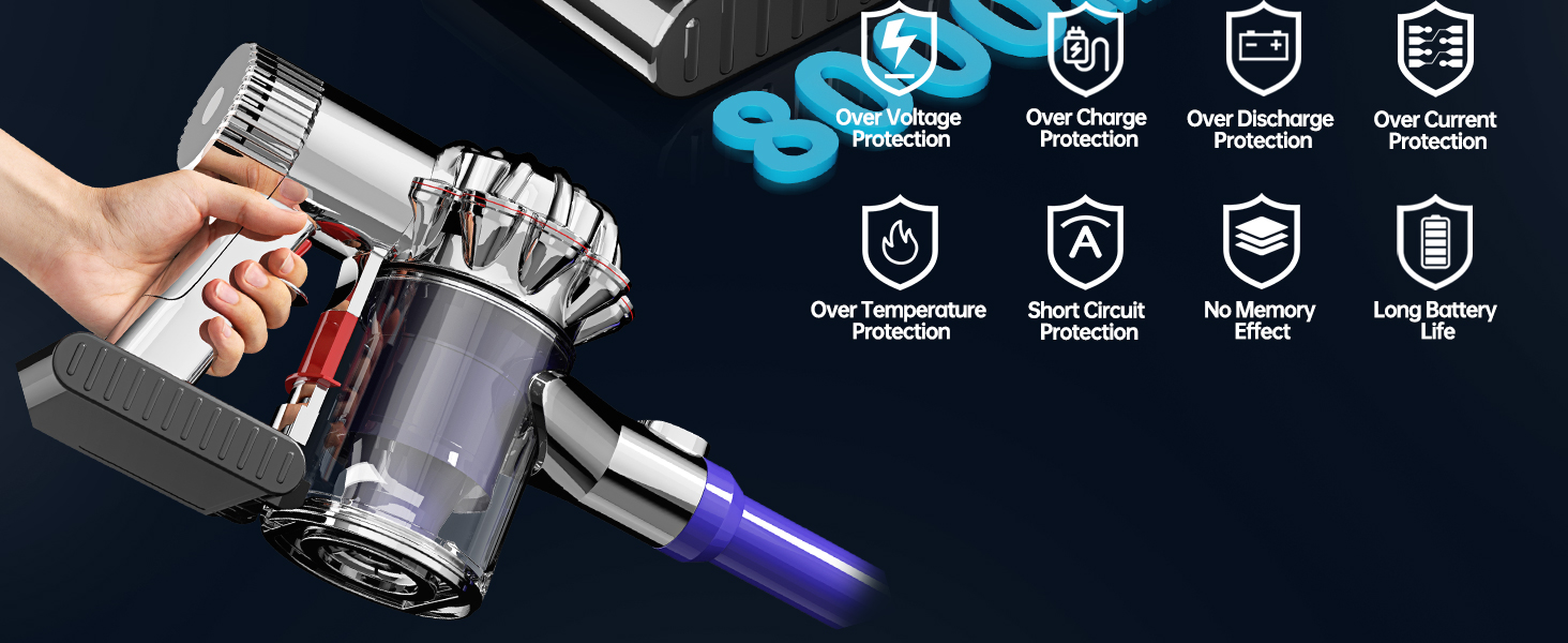 Запасний акумулятор 8000mAh для пилососів Dyson V7 Animal Tigger Motorhead Absolute Pro Fluffy Mattress