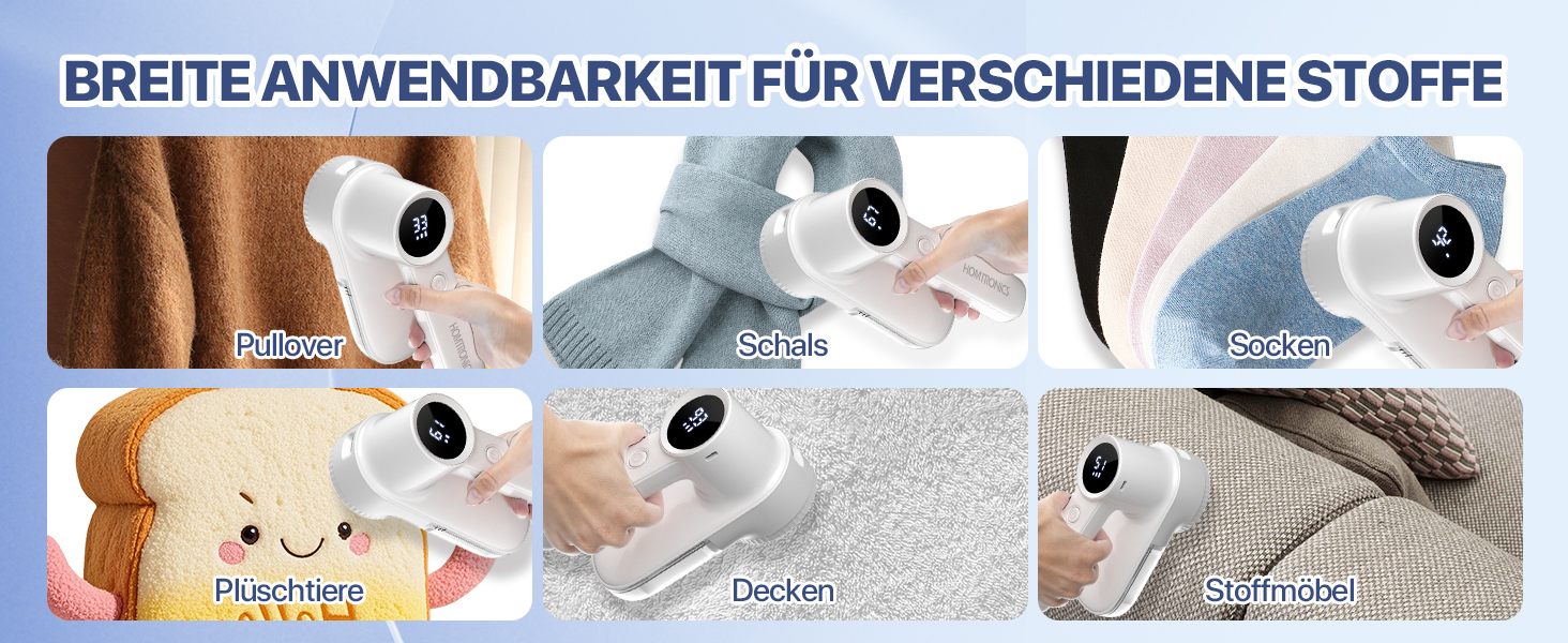 Електричний видалення ворсу для одягу з LED-дисплеєм та USB-зарядкою, 3 режими, 3 змінні насадки для светрів, пальто, ковдр