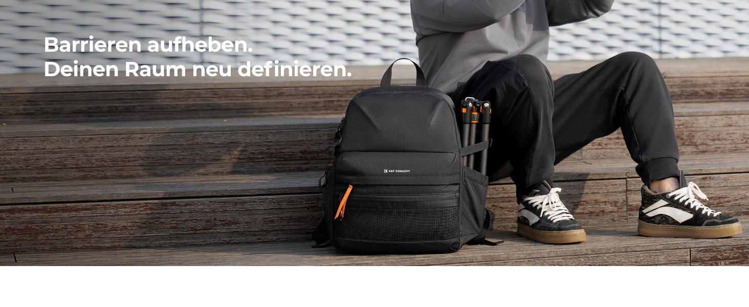 Фоторюкзак K&F Concept 25L для фотографа та відеографа: легкий, з дощовиком та знімними перегородками, відділення для штатива