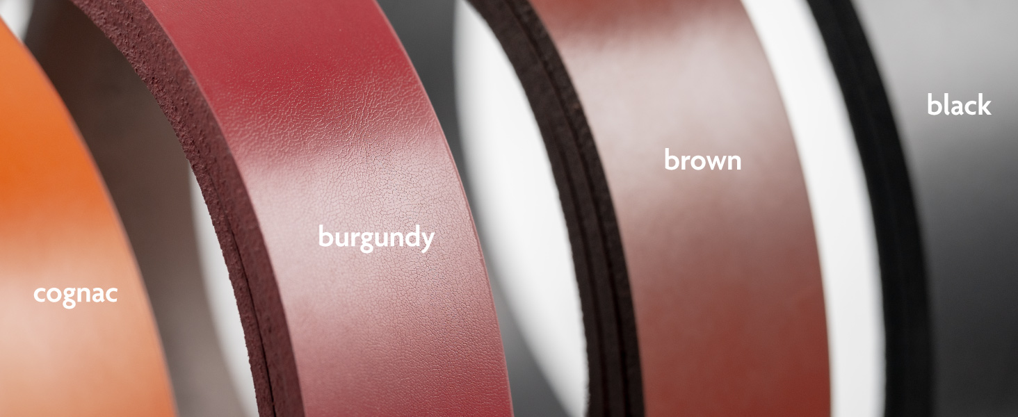 Чоловічий шкіряний ремінь Volmer ATG 01-bur-roma з автоматичною застібкою та регулюванням | Ширина 35 мм, довжина 125 см, колір бордовий