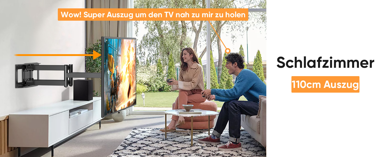 Кронштейн для телевізора FORGING MOUNT HY9458 для XXL TV 60–120 дюймів, до 125 кг, поворотний та нахильний, висувний подвійний важіль 1090 мм, VESA до 900x600мм