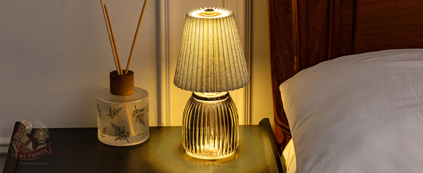 Настільна лампа MJ з таймером, акумуляторна, для дому та декору (сіра)