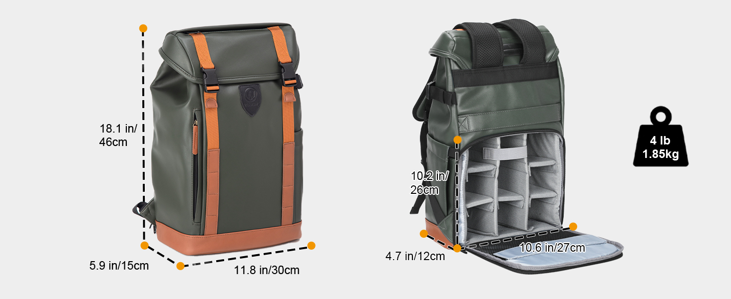 Рюкзак для камери Tarion: водонепроникний, з відділенням для 14