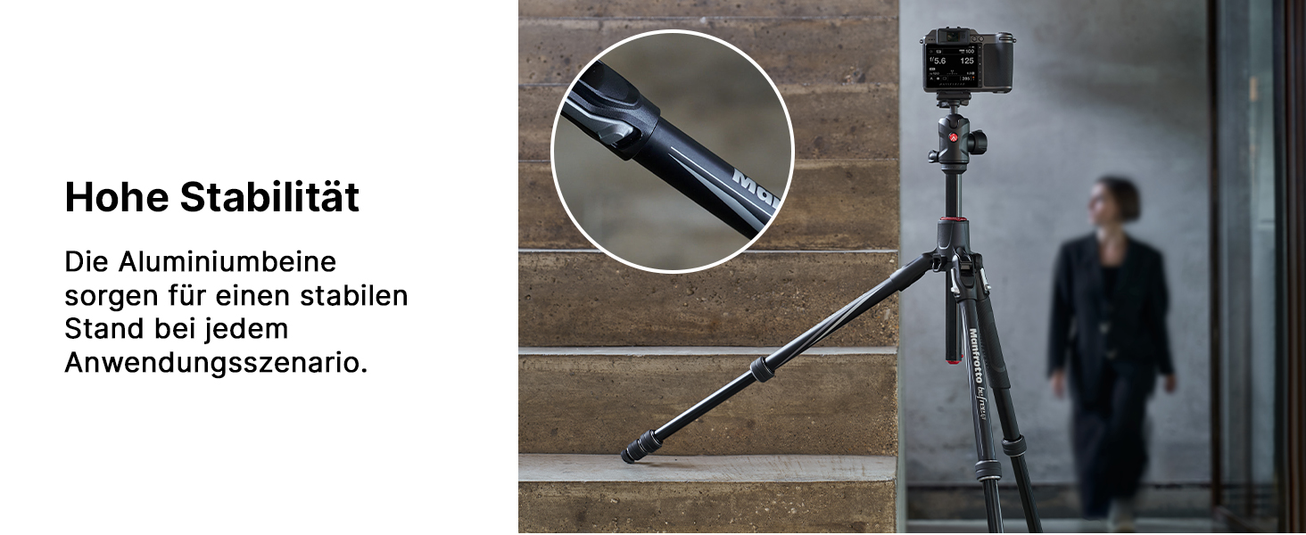 Штатив Manfrotto Befree GT XPRO з алюмінієвою ніжкою та кульковою головкою 496, Twist Lock, для DSLR та беззеркальних камер