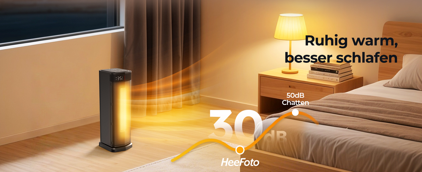 Електричний обігрівач 2000W з економічним споживанням, тихий, з таймером 24 години, осциляція 90°, захист від перекидання та перегріву, чорний