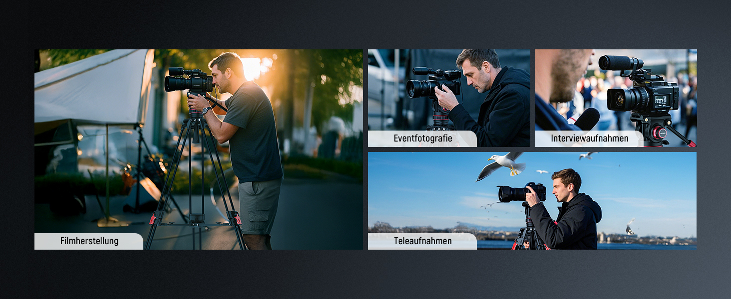 NEEWER Штатив відео 74' Pro з Fluid-головкою, QR-платформа, сумісний з DJI RS, для DSLR, максимальне навантаження 8 кг, LL37 (з серветкою)