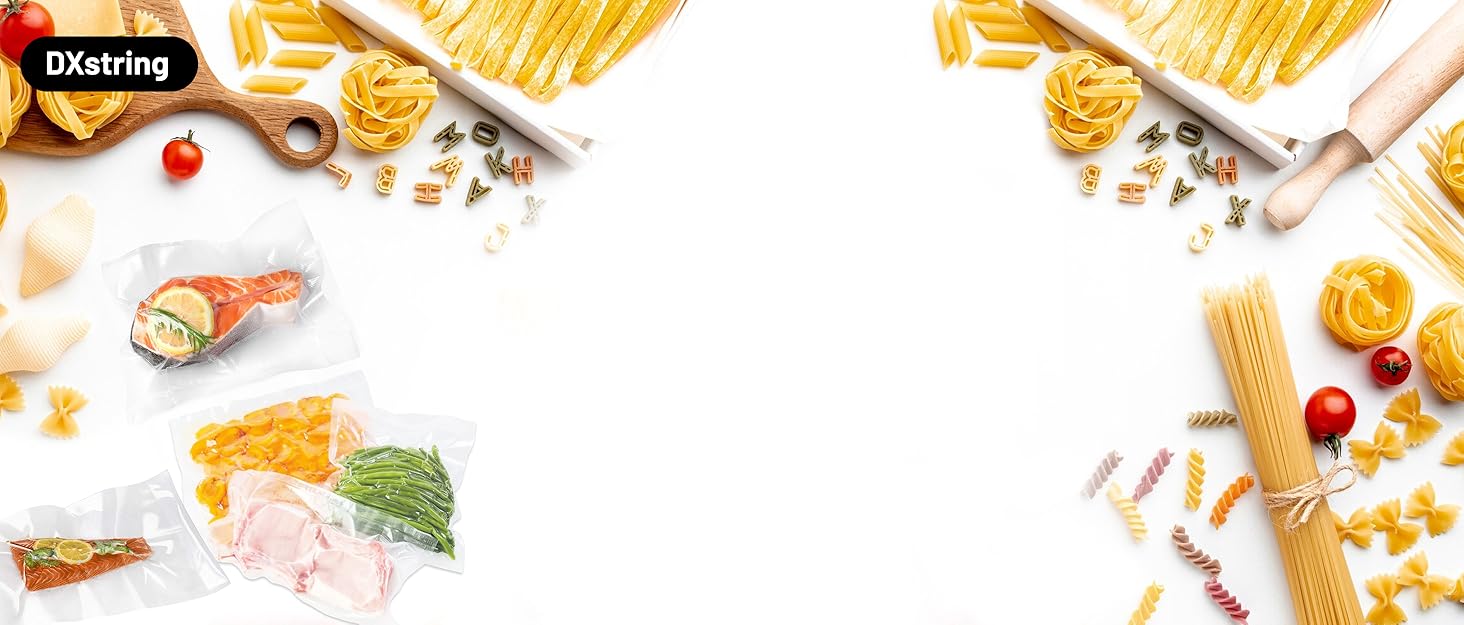 Вакуумний апарат для пакування продуктів 75kPa з 15 пакетами, для сухої та вологої їжі, з довгою зварювальною лінією 30см (сріблястий)