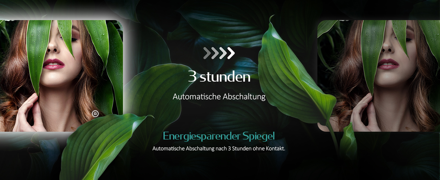 Дзеркало для ванної кімнати EMKE з підсвічуванням 50x70 см, проти запотівання, 3 кольори світла, диммування, сенсорне управління, функція пам'яті та автоматичне вимкнення через 3 години