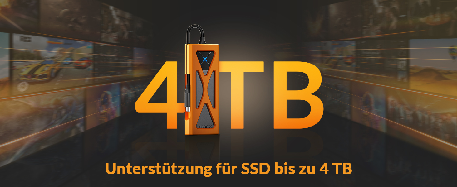 Зовнішній корпус-адаптер iDsonix M.2 NVMe та SATA SSD на USB 3.2 Gen 2 10Gbps, алюмінієвий, підтримує M-Key/B+M Key, розміри 2230/2242/2260/2280, USB-A/USB-C