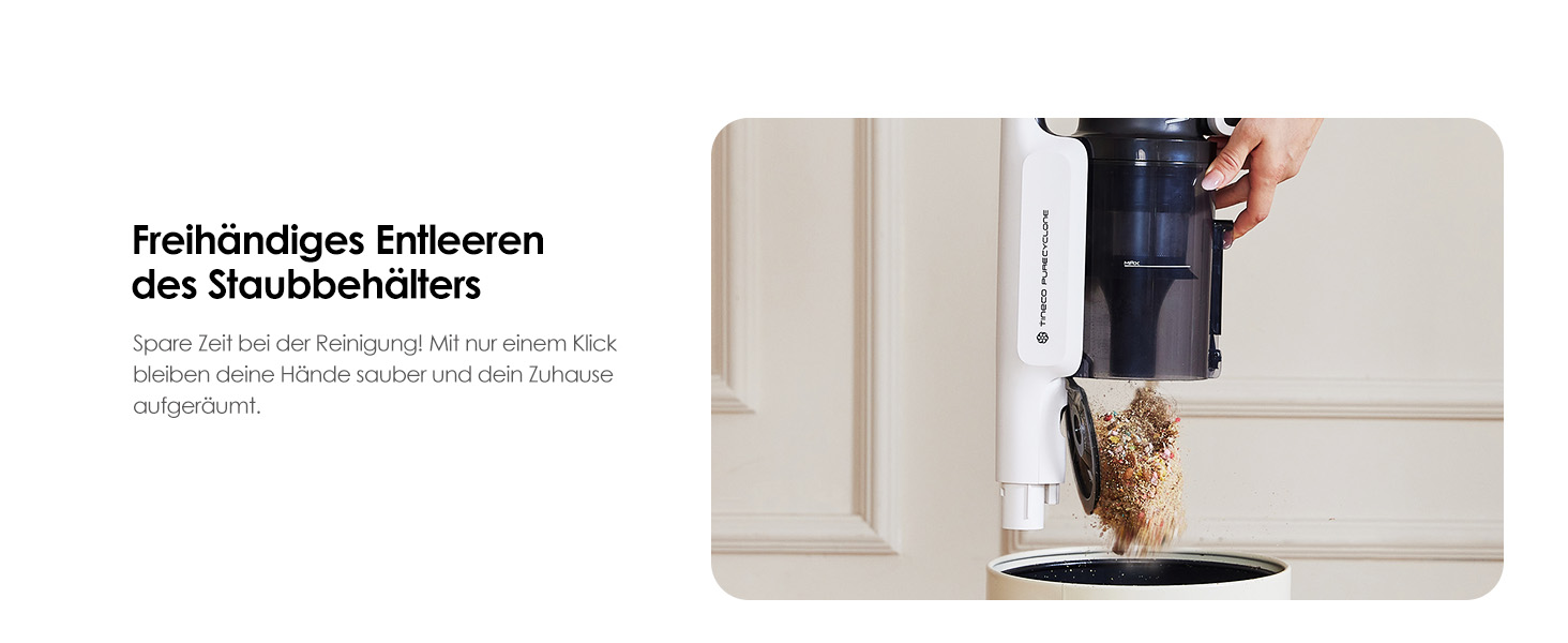 Бездротовий пилосос Tineco A30S: потужний акумуляторний вертикальний пилосос з великим контейнером для пилу та турбощіткою для видалення шерсті тварин