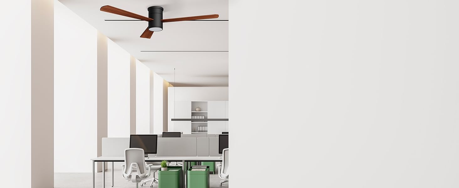 Стеляний вентилятор Noaton® Fornax Weiß з підсвічуванням, діаметр 132 см, DC мотор 40 Вт, регульоване LED-освітлення 22 Вт, 3 колірні температури, пульт дистанційного керування, таймер, продуктивність повітря до 185 м³/хв (Zoya BD)