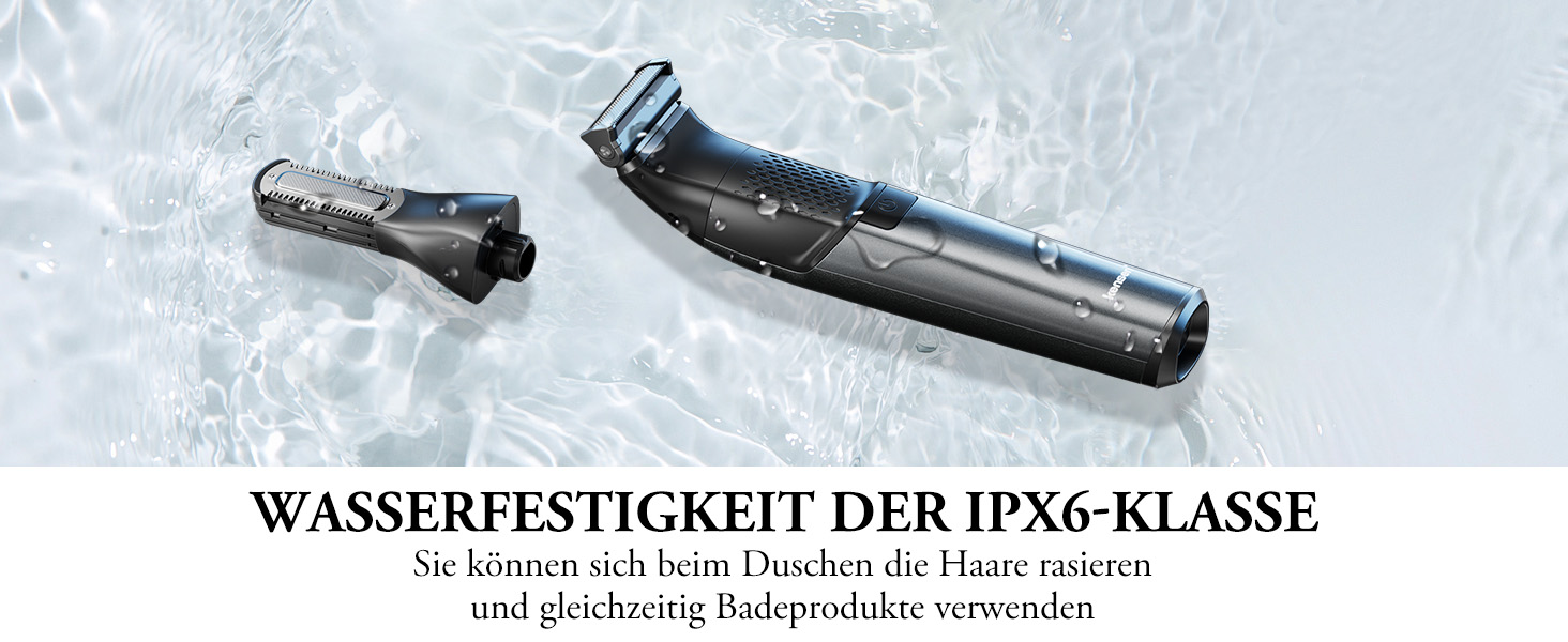 Мультитриммер для тіла чоловічий 2-в-1: тіло, обличчя, інтимна зона. Вологостійкий, USB-C. З насадками.