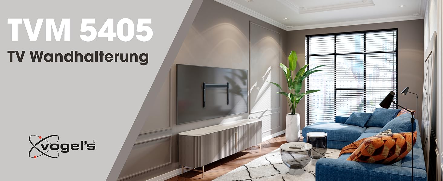 Vogel's Elite TVM 5605 Ultra-Slim TV Wall Mount - 32-77 inch, 100kg Capacity, VESA 600x400, 1.5cm Profile