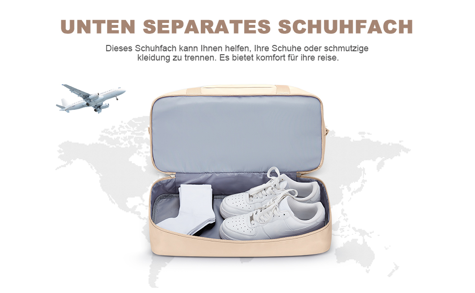 Спортивна сумка для подорожей та фітнесу, водонепроникна, з відділенням для взуття, 47x37x22 см (38л)