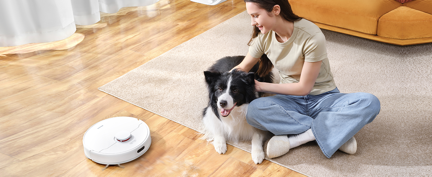 Робот-пилосос Dreame D10 Plus Gen 2 з функцією миття, автоматичним випорожненням, LiDAR-навігацією та потужністю 6000 Pa. Ідеально підходить для прибирання шерсті тварин та килимів. До 285 хвилин роботи від акумулятора.