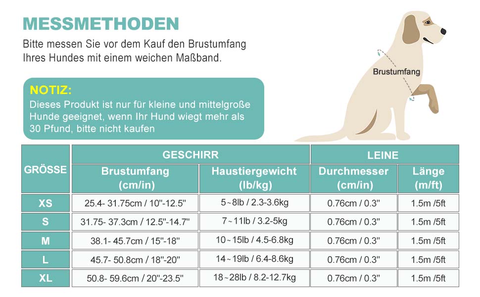Нашийник та поводок для собак Haapaw, без натягу, регульований, світловідбиваючий, Step-in, для цуценят та маленьких собак, з м'якою підкладкою, блакитний, розмір M (обхват грудей 38.1-45.7 см, вага 4.5-6.8 кг)