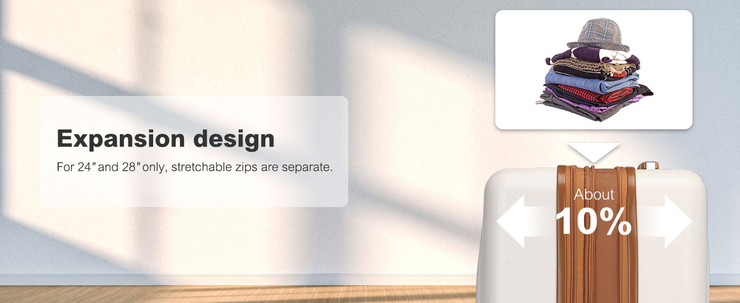 Набір валіз KONO: 3 шт. (55/65/75 см) з TSA-замком, розширювані, легкі, з 4 колесами