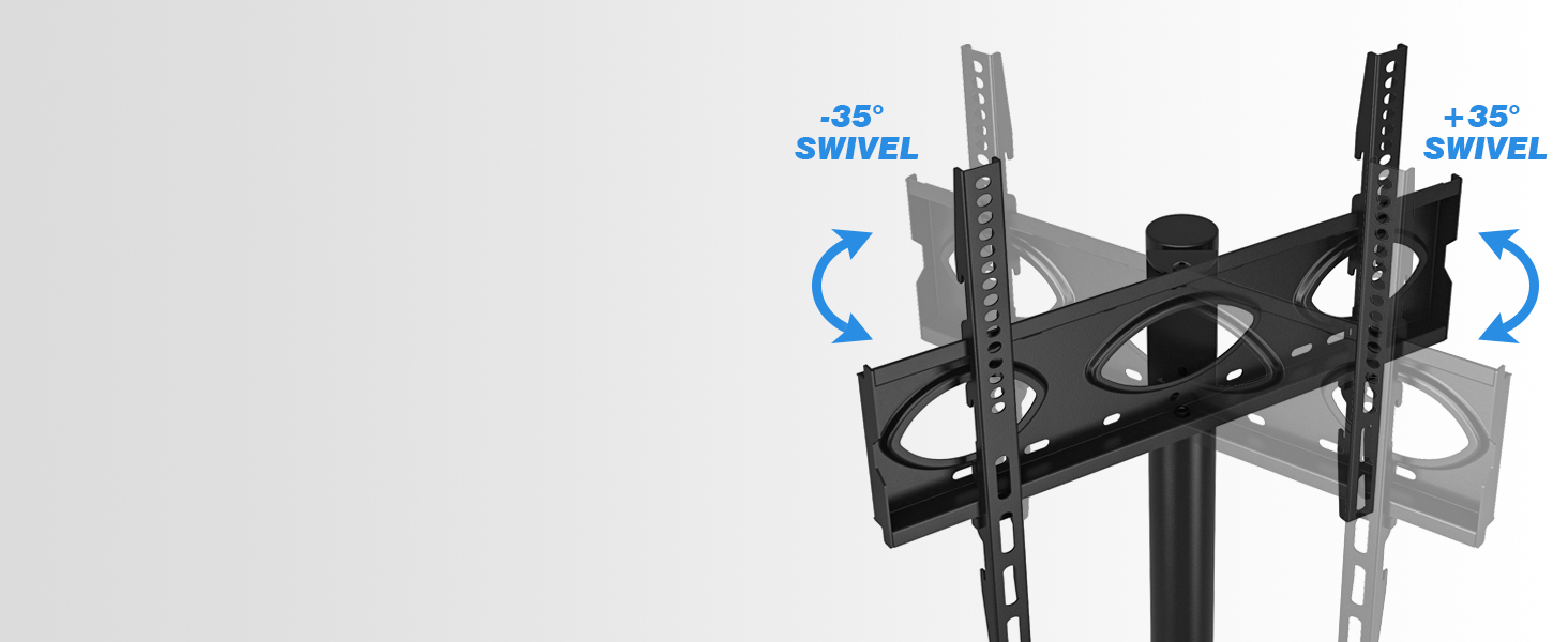 Стійка для телевізора 5Rcom з кронштейном 32-60 дюймів до 40 кг, чорна, VESA 400x400 мм