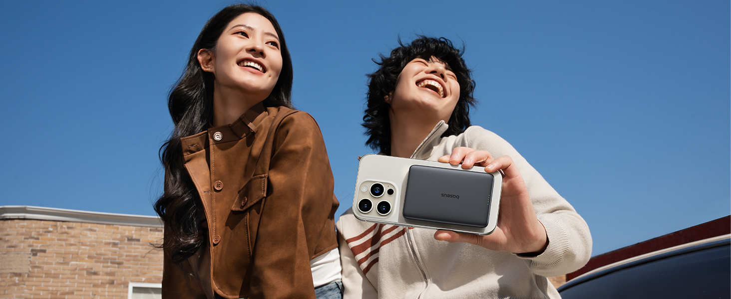 Power Bank Baseus Picogo AM41: 10000mAh, 15W Qi2 Magsafe, PD 27W, USB-C, для iPhone 17/16/15/14/13/12 (Чорний)