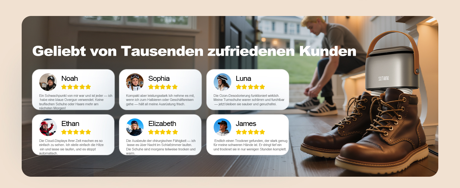 Сушарка для взуття електрична SOTHING 95W з озонуванням, 3 режими, таймер до 9 годин, для лижних черевиків