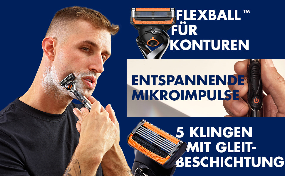 Електрична бритва Gillette Fusion5 ProGlide Power для чоловіків, металева, чорна, 1 шт.