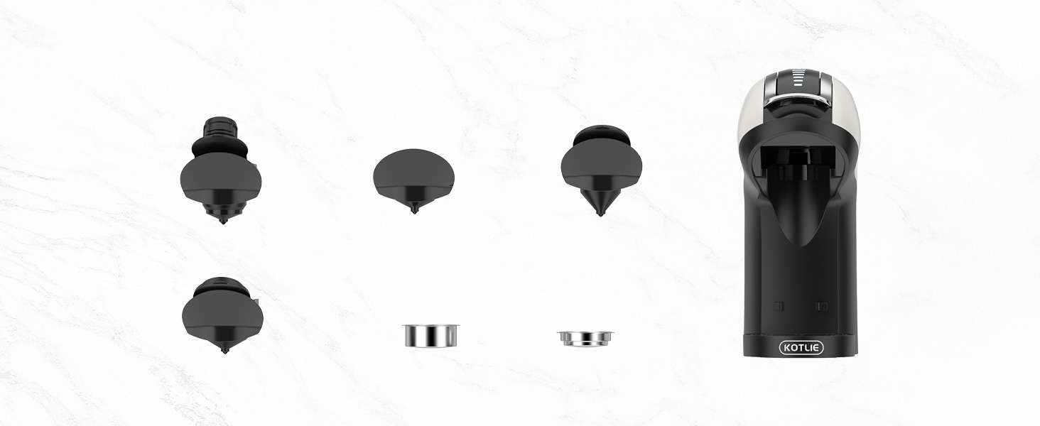 Кавомашина KOTLIE 5-в-1: капсули, кава, ESE (44 мм), регулювання, великий бак (EM-308A)