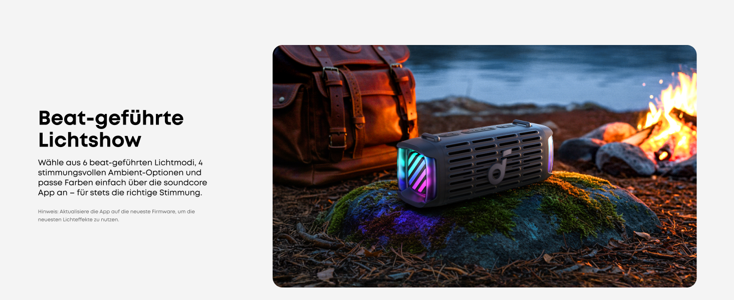 Портативна Bluetooth колонка Soundcore Boom 3i Anker: Водонепроникна (IP68), 50W, BassUp 2.0, до 16 годин, з підсвіткою та TWS, зелений