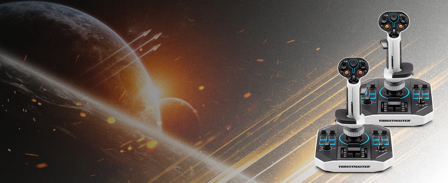 Thrustmaster Sol-R 1 – Професійний ігровий джойстик для космічних симуляторів PC – H.E.A.R.T. магнітні сенсори, 16-bit, ергономічний дизайн, сумісний зі Star Citizen та Elite Dangerous