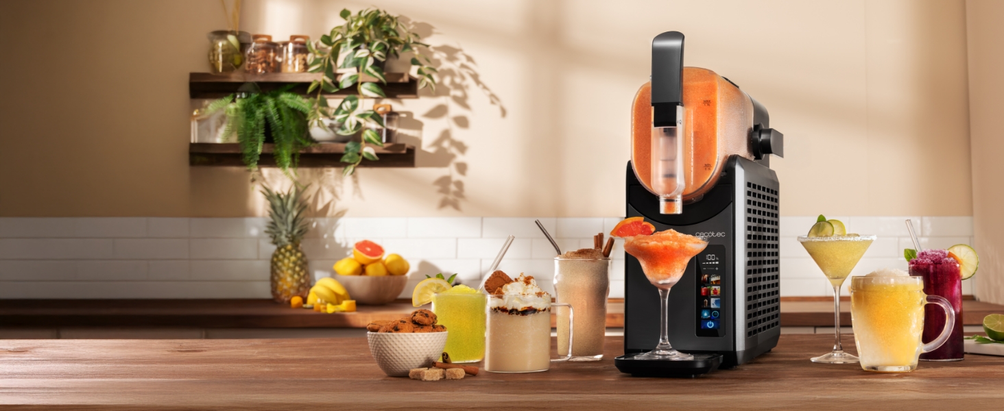 Слайш-машина Cecotec Twist&Ice 2600 2.6л для приготування напоїв за 15-60 хв, сенсорне управління, регульоване охолодження, антикапельна насадка, 6 режимів