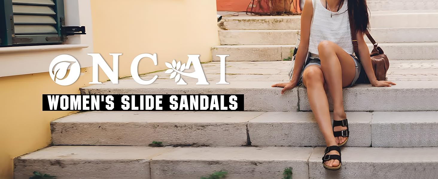 Сандалі жіночі ONCAI на платформі з корковим підбором, шльопанці літні нековзні з регульованими ремінцями 36-43