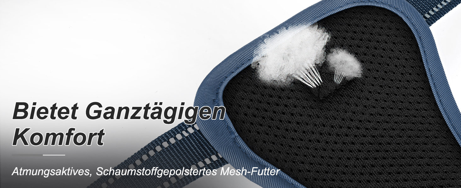 Шлейка для собак HEELE з розподілом навантаження, світловідбиваюча, з м'якою ручкою, контроль, 2 металеві кільця, для собак маленьких, середніх та великих порід, Aree, Зелена, C-Aree Grün (L, Uni-Königsblau)