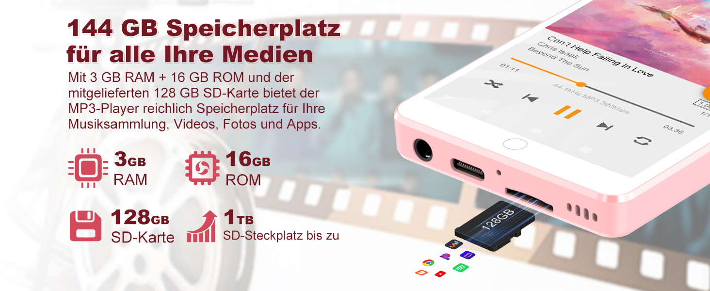 MP3 плеєр Spotify з WiFi та Bluetooth, Android MP4 плеєр для дітей, 4.02