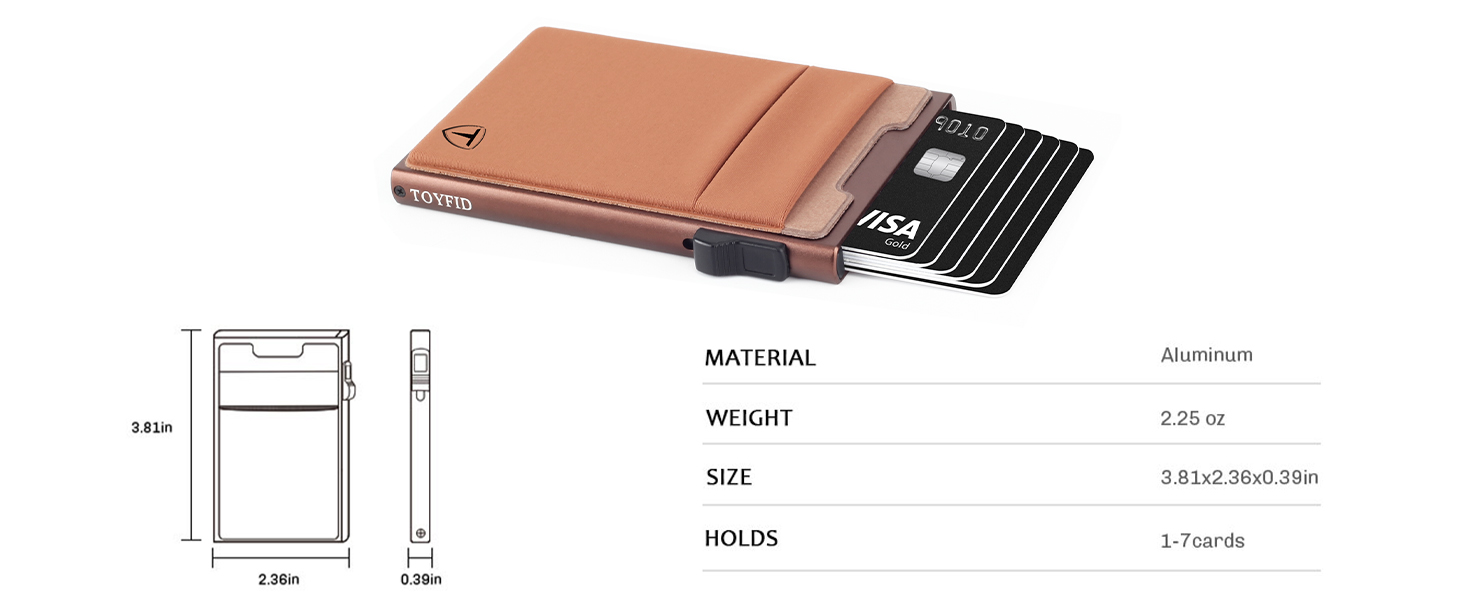 Гаманець-органайзер для карток RFID захистом, Pop-up, з відділенням для монет, коричневий (1 шт.)