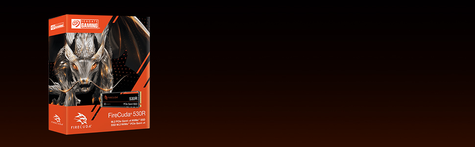 SSD Seagate FireCuda 530R 1TB NVMe PCIe Gen4 для PS5/PC, 7400 МБ/с, 3D TLC NAND, 5.050 TBW, Data Rescue Service